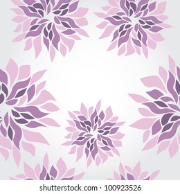 Flower greeting card. vector seamless pattern