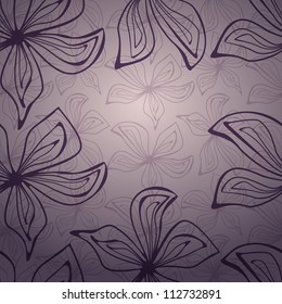 Flower greeting card. Wedding invitation card