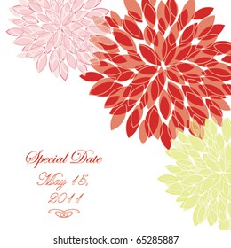 Flower greeting invitation card