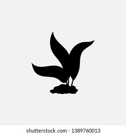 flower grows icon sign signifier vector