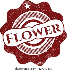 Flower grunge style stamp