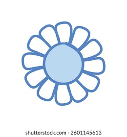 Flower hand draw doodle Vector icon
