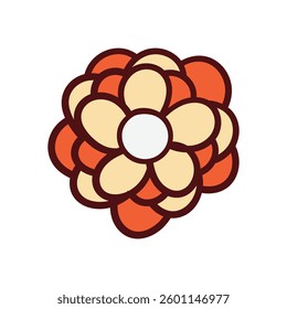 Flower hand draw doodle Vector icon