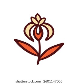 Flower hand draw doodle Vector icon