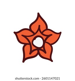 Flower hand draw doodle Vector icon