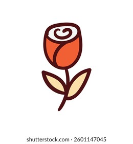 Flower hand draw doodle Vector icon