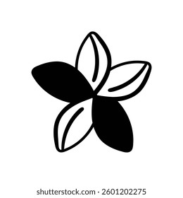 Flower hand draw doodle Vector icon