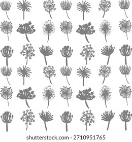 Tela de fondo de patrón original de dibujo de flores a mano