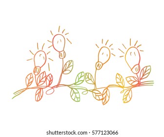 Flower hand drawing illustration