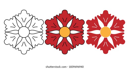 vector de diseño dibujado a mano de flores