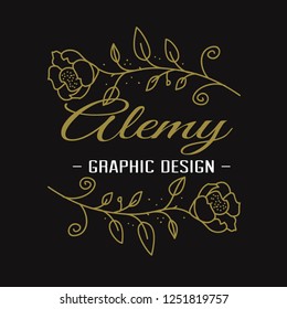 Flower Hand Drawn Frame Template