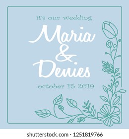 Flower Hand Drawn Frame Template