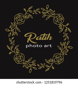 Flower Hand Drawn Frame Template