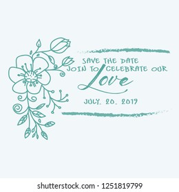 Flower Hand Drawn Frame Template