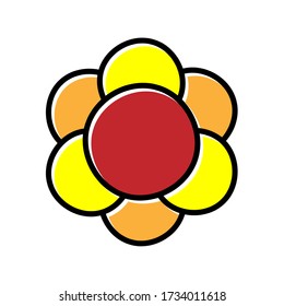 flower hand drawn icon vector design