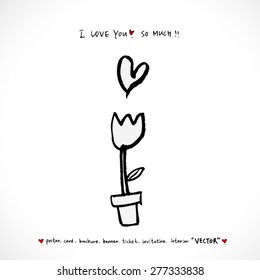 flower / Hand drawn illustrations - vector