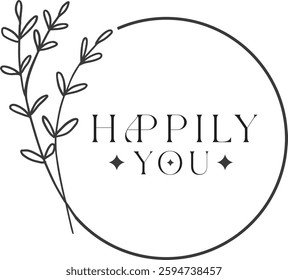 Flower Hand drawn logo design.