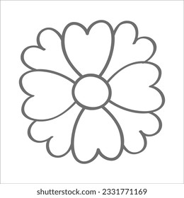 Flower. Hand drawn vector llustration