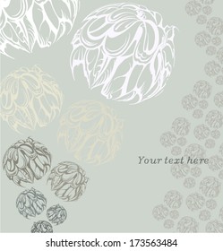 Flower hand-drawn abstract background. 
