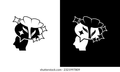 Flower Happy Shine Doodle Icon Button Design