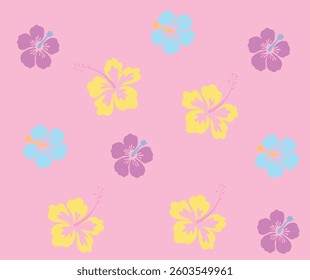 Flower Hawaiian hibiscus surf floral ocean beach girly tropical beach beachwear Tee t-shirt logo artwork typography tote badge emblem crest Fashion