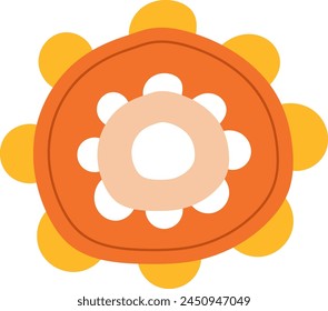 Flower Head Abstract Vector Illustration