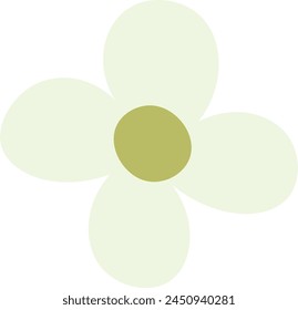 Flower Head Cartoon Vector Illustration