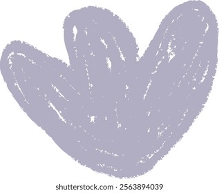 Flower Head Crayon Pencil Childish Art Vector Illustration