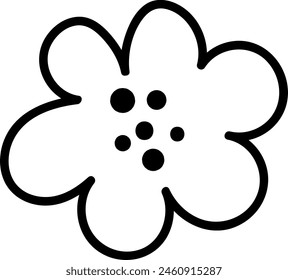 Cabeza de flor Doodle Ilustración vectorial