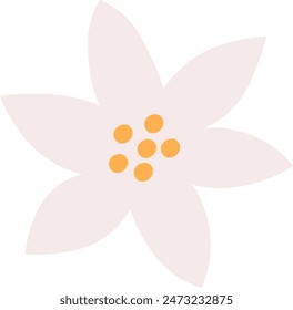 Flower Head Drawing Vector Illustration