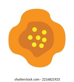 Flower head plant flat illustration