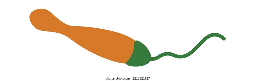 Flower head plant flat illustration