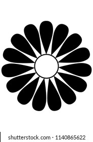 flower head silhouette vector icon