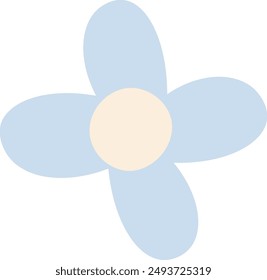 Cabeza de flor simple icono Ilustración vectorial