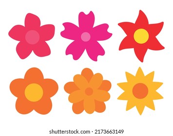 Flower Head Vector Icons Set Nature Stock Vector (Royalty Free ...