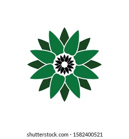  flower healty yoga logo vector