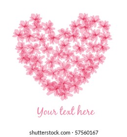 flower heart card