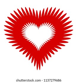 Flower heart icon. Simple illustration of flower heart vector icon for web design isolated on white background
