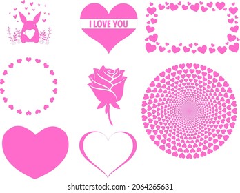FLOWER HEART LOGO VECTOR ILLUSTRATION