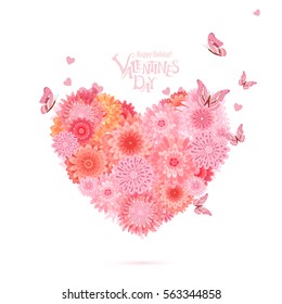 flower heart. lovely chrysanthemums for your design