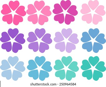 flower heart shape romantic theme