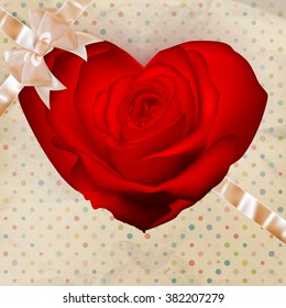 Flower heart for Valentines day or wedding desig. EPS 10 vector file included
