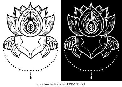 flower herb floral hand drawn sketch black and white doodle