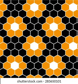 Flower of the hexagon in the geometric pattern, seamless vector background, mosaic.