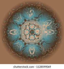 Flower historical mandala. Very printable decorative elements. Vector illustration for design
