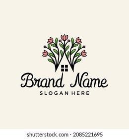 Design-Vorlage für das Blumenlogo