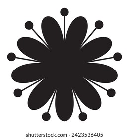 Flower icon. Abstract flower icon isolated on white background. Flower simple icon.  vector.