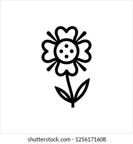 Flower Icon, Abstract Flower Vector Art Illustration