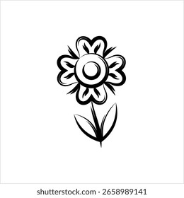 Icono de la flor, ilustración Abstractas del Arte vectorial de la flor