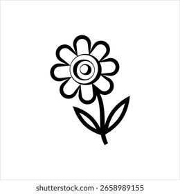 Blumensymbol, abstrakte Blumenvektorgrafik